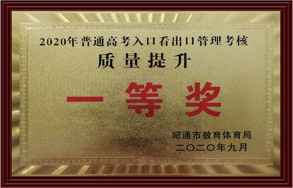2020年普通高考入口看出口管理考核质量提升一等奖