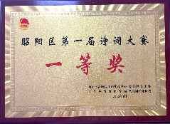 昭阳区第一届诗词大赛一等奖
